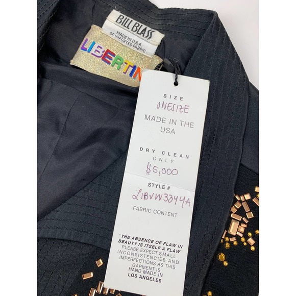 New with tags LIBERTINE BILL BLASS one of a kind couture beaded pencil dress - Picture 14 of 17